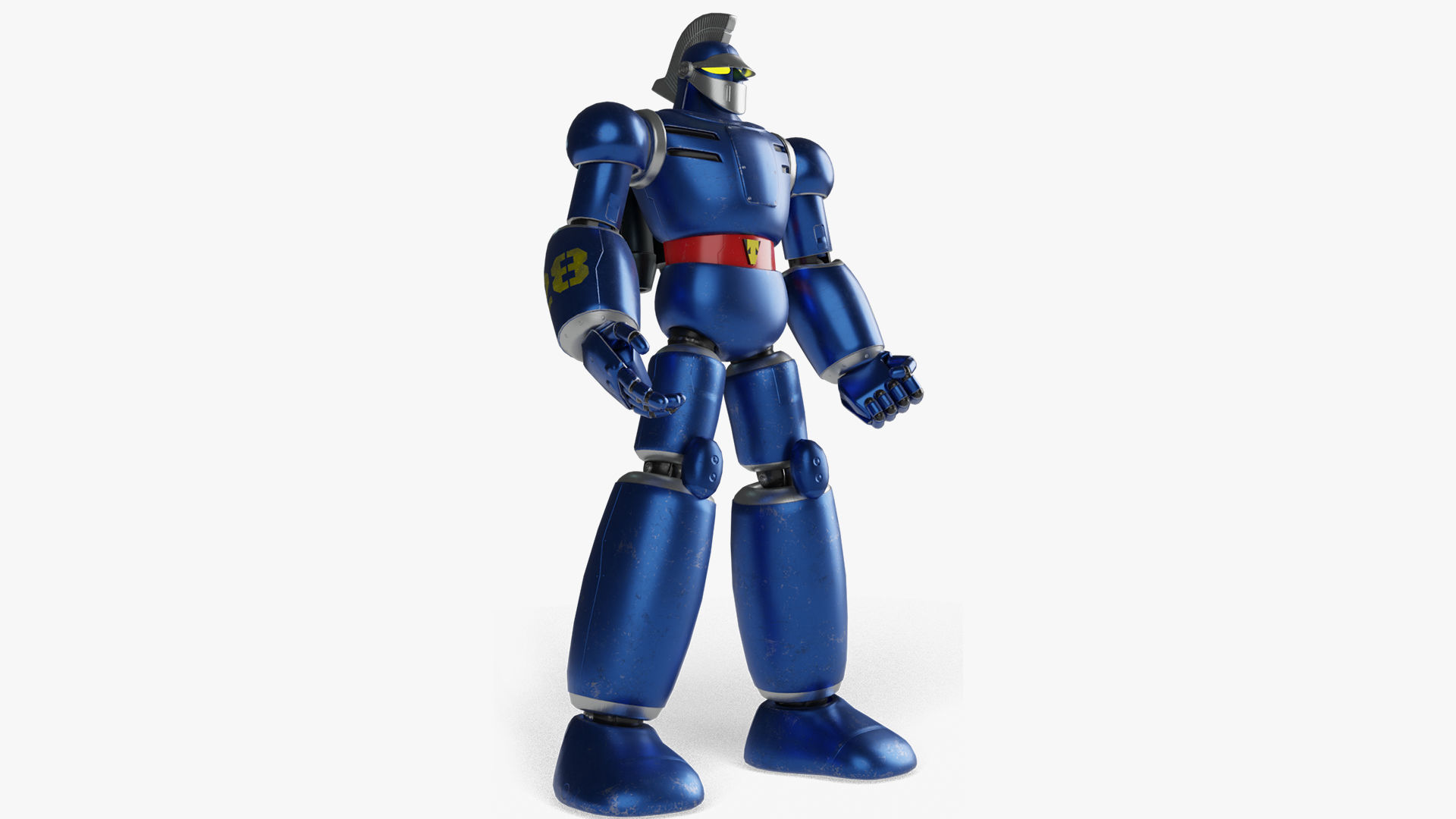 Tetsujin 28 Robot Low-poly 3D model_8