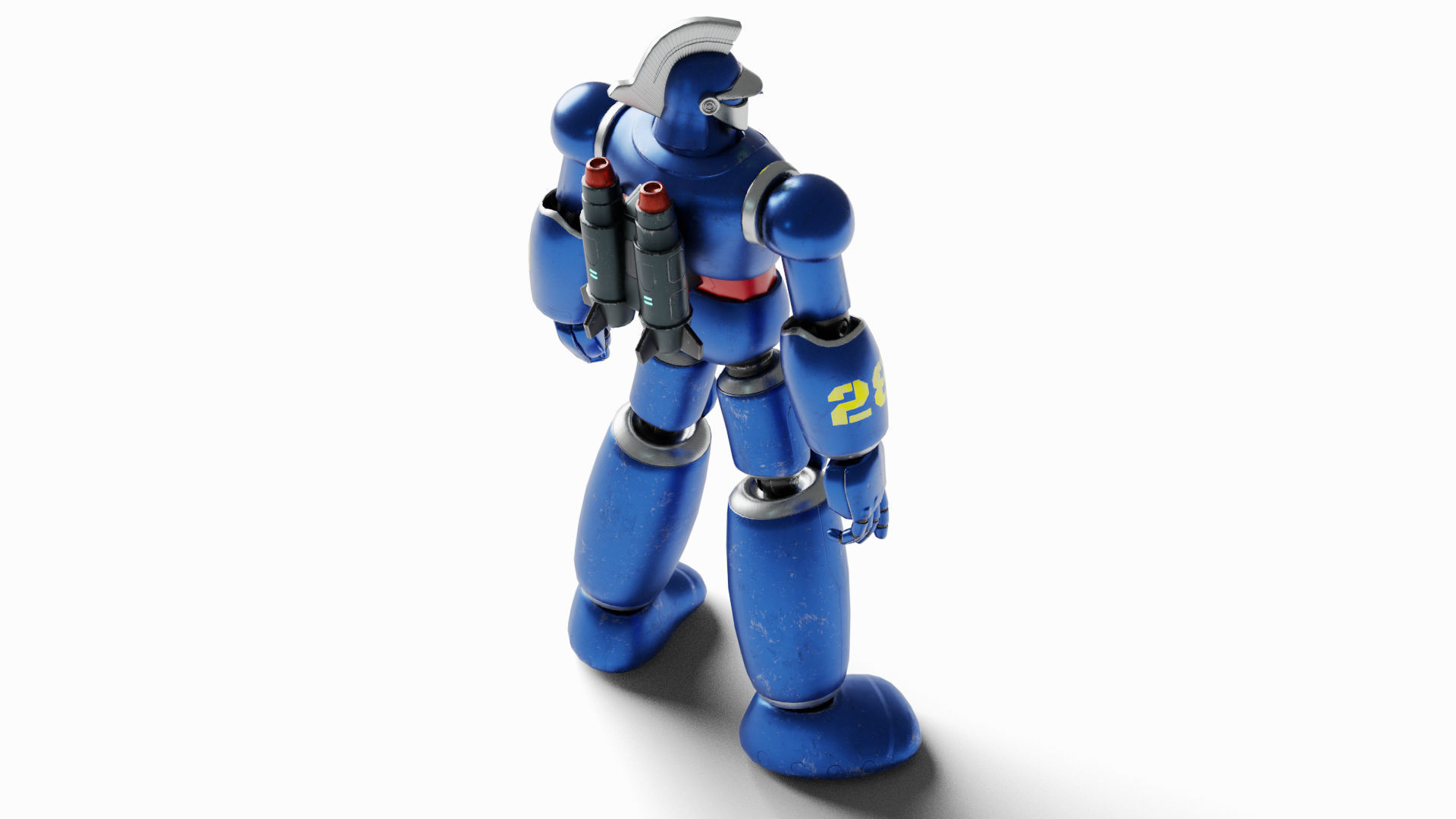 Tetsujin 28 Robot Low-poly 3D model_11