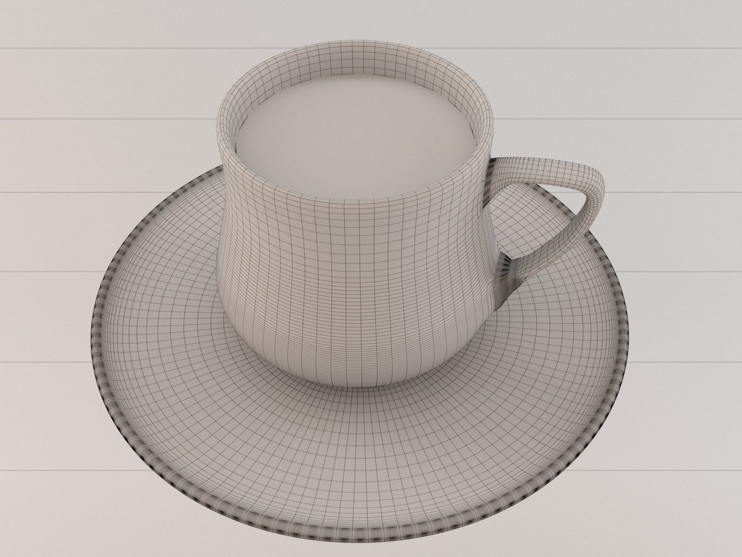 Cup of cappuccino 3D model_2