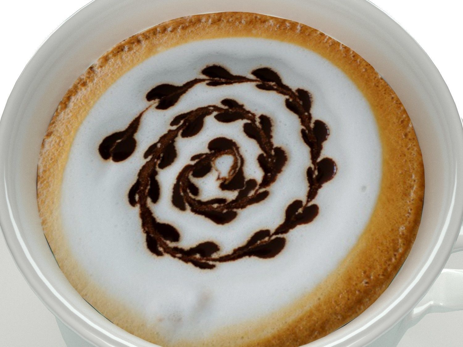 Cup of cappuccino 3D model_4