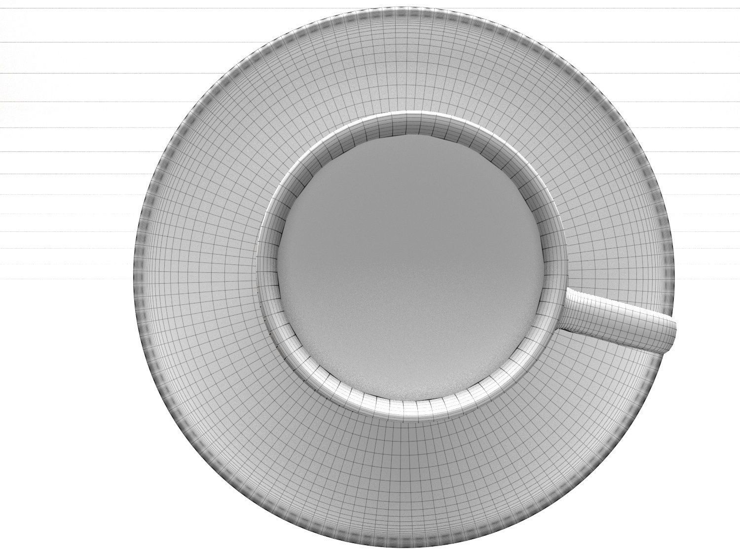 Cup of cappuccino 3D model_5