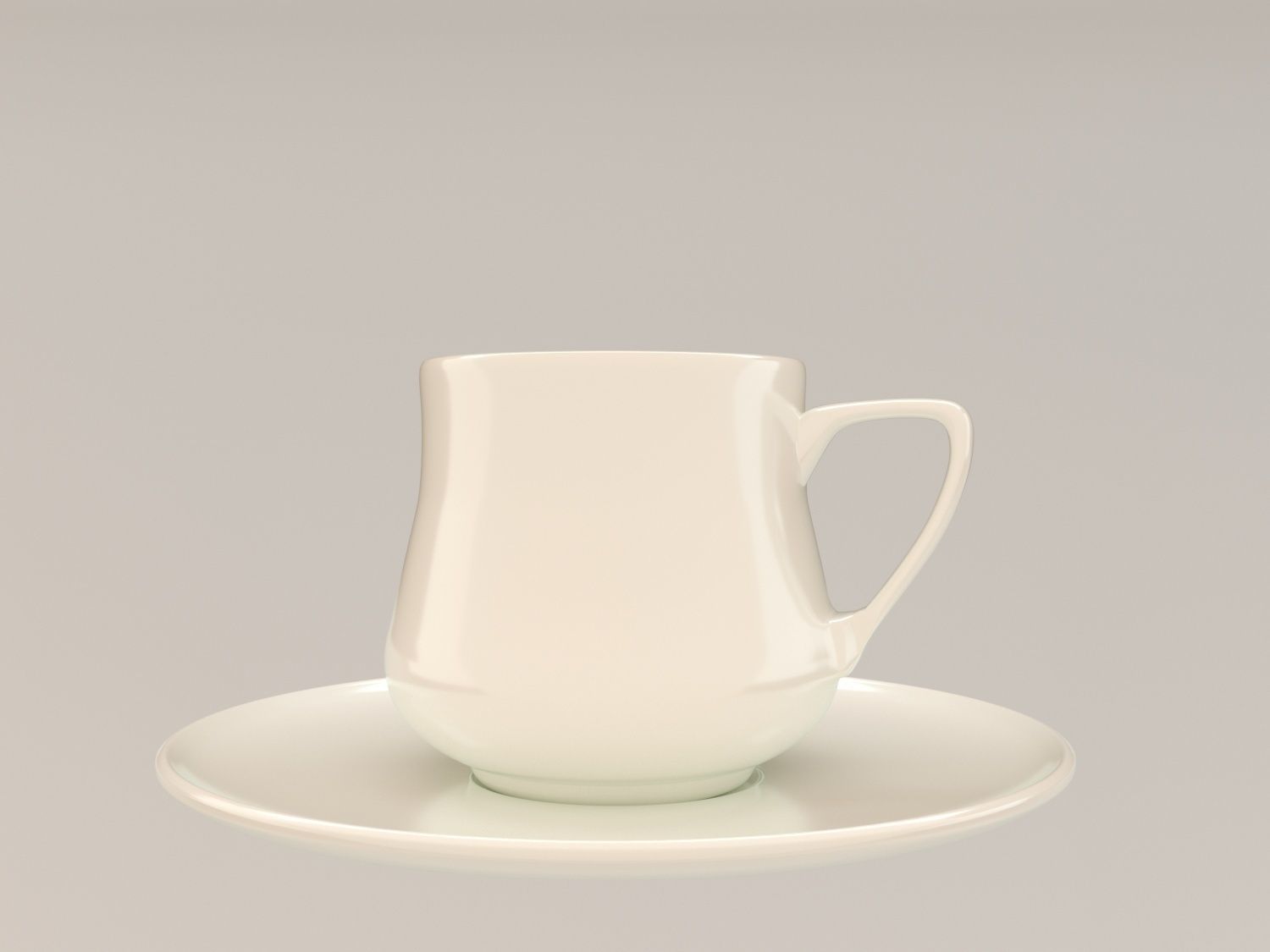 Cup of cappuccino 3D model_1