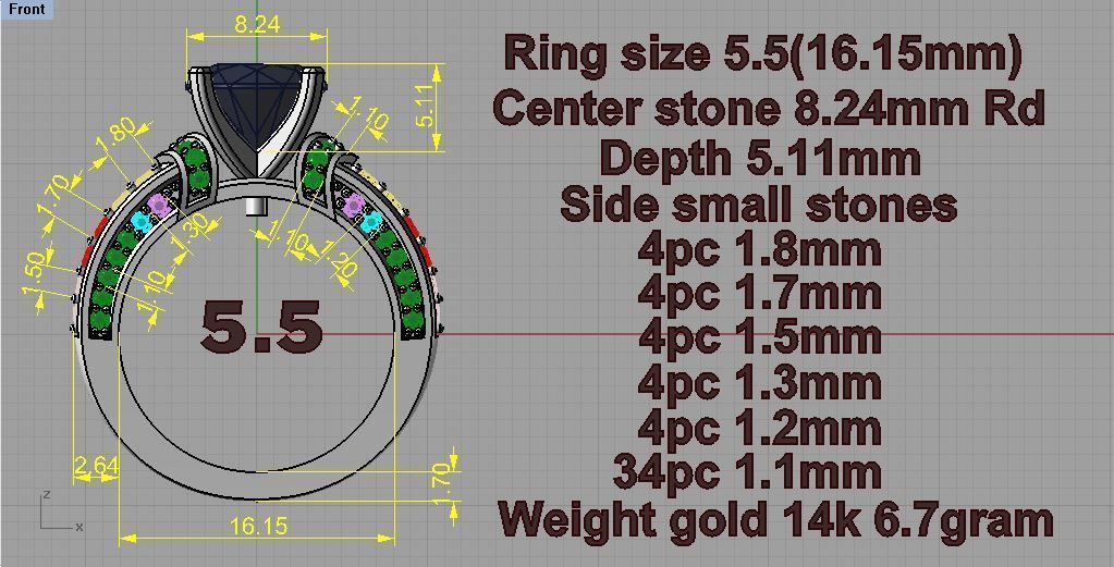 Model 211 Ring 3D print model_5