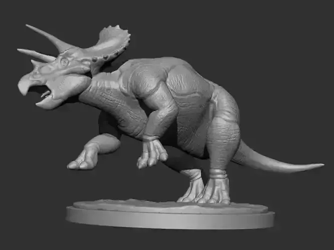 3D Triceratops for Printing 2 3D print model