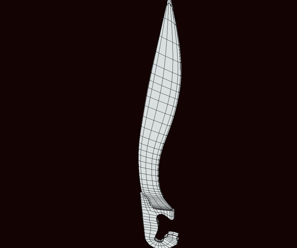 Kopis of Alexander the great Low-poly 3D model_1