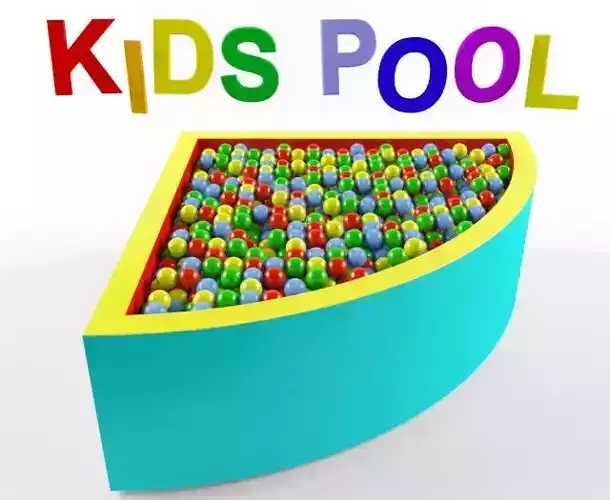 Childrens pool with colored balls Free 3D model