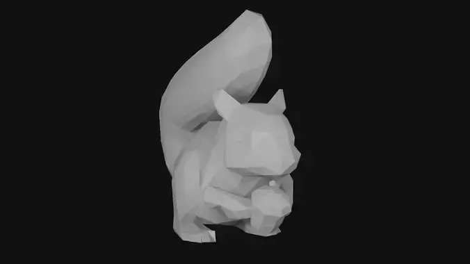 Low-poly Squirrel 3D model