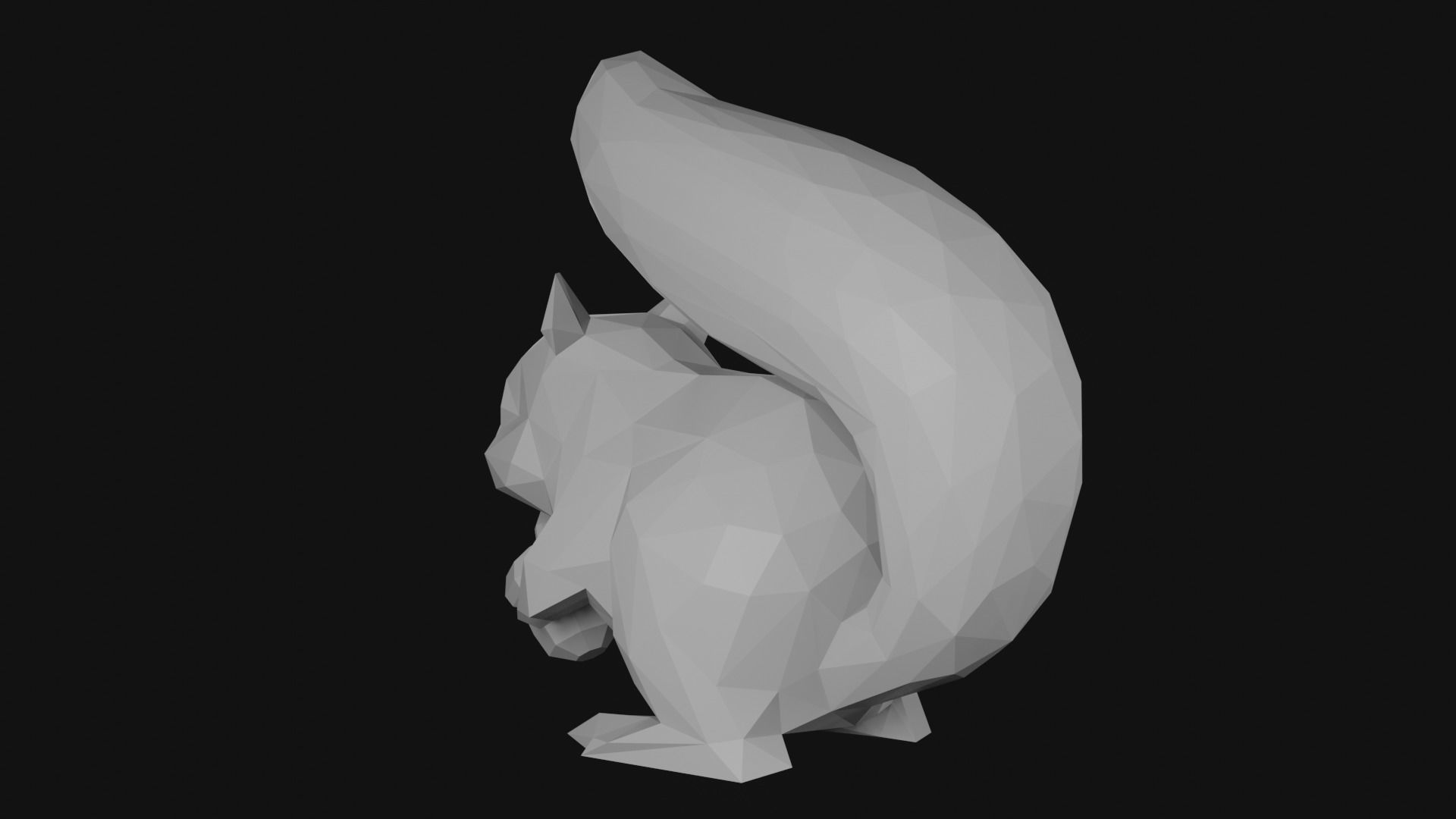 Low-poly Squirrel 3D model_3