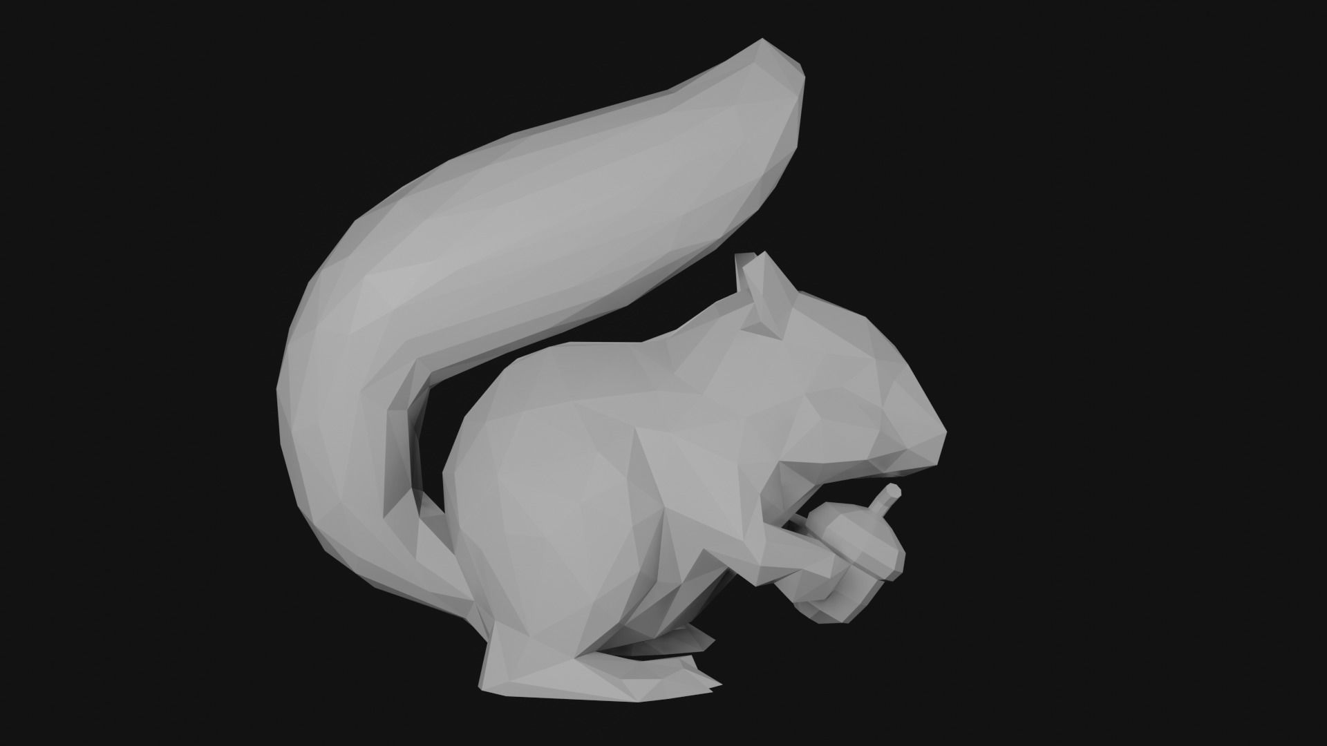 Low-poly Squirrel 3D model_1
