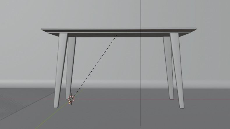 Dark Wooden Dining Table 3D model_6