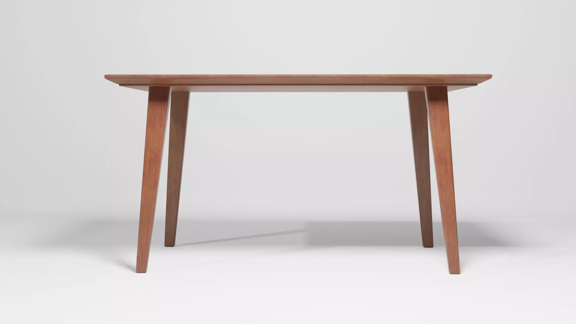 Dark Wooden Dining Table 3D model_0