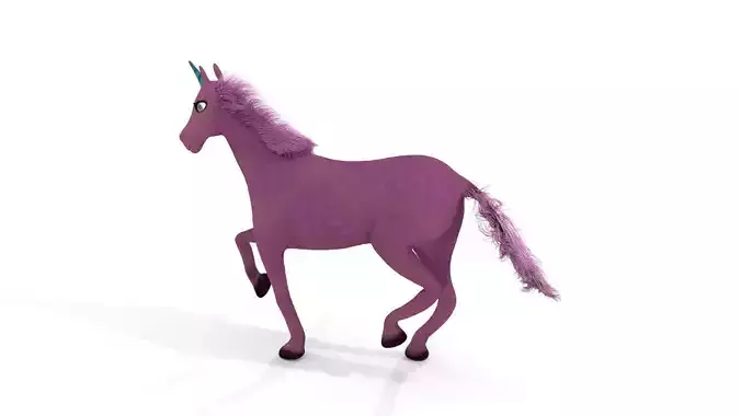 horse unicorn rig and walk cycle animation