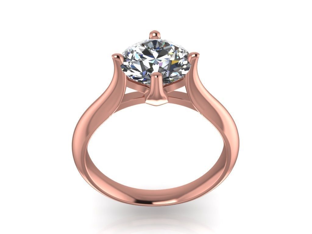 Engagement ring  STL file format ready for 3D Printing - CC48 3D print model_10