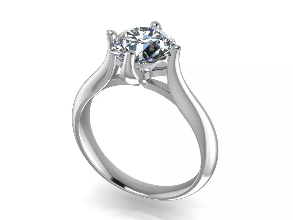Engagement ring  STL file format ready for 3D Printing - CC48 3D print model_0