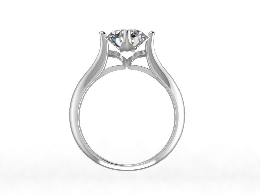 Engagement ring  STL file format ready for 3D Printing - CC48 3D print model_4