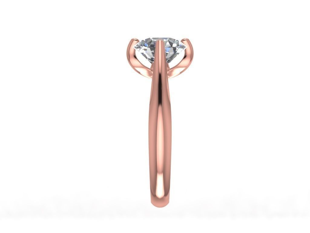 Engagement ring  STL file format ready for 3D Printing - CC48 3D print model_9