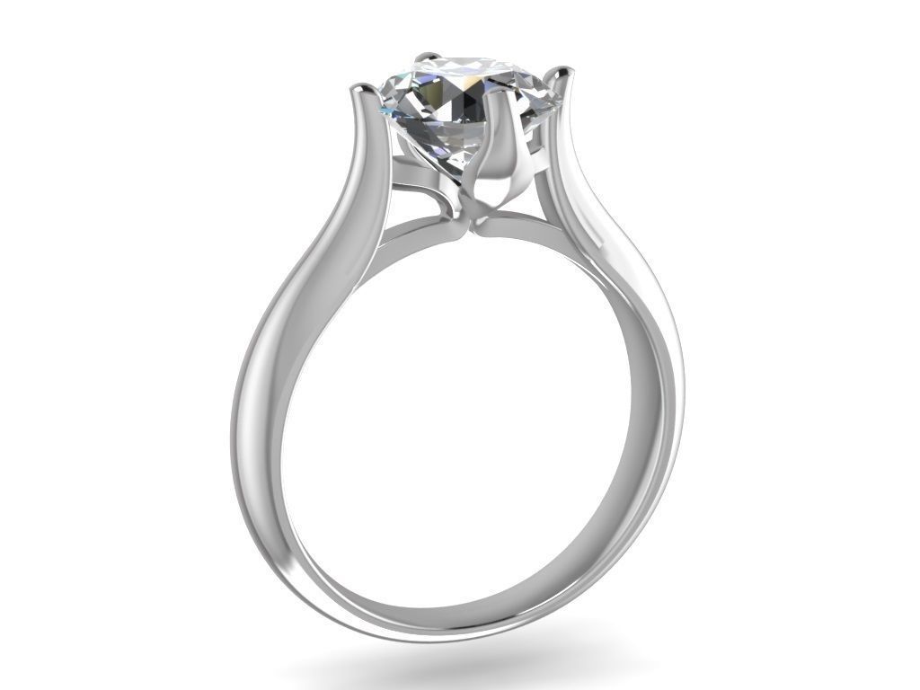 Engagement ring  STL file format ready for 3D Printing - CC48 3D print model_1