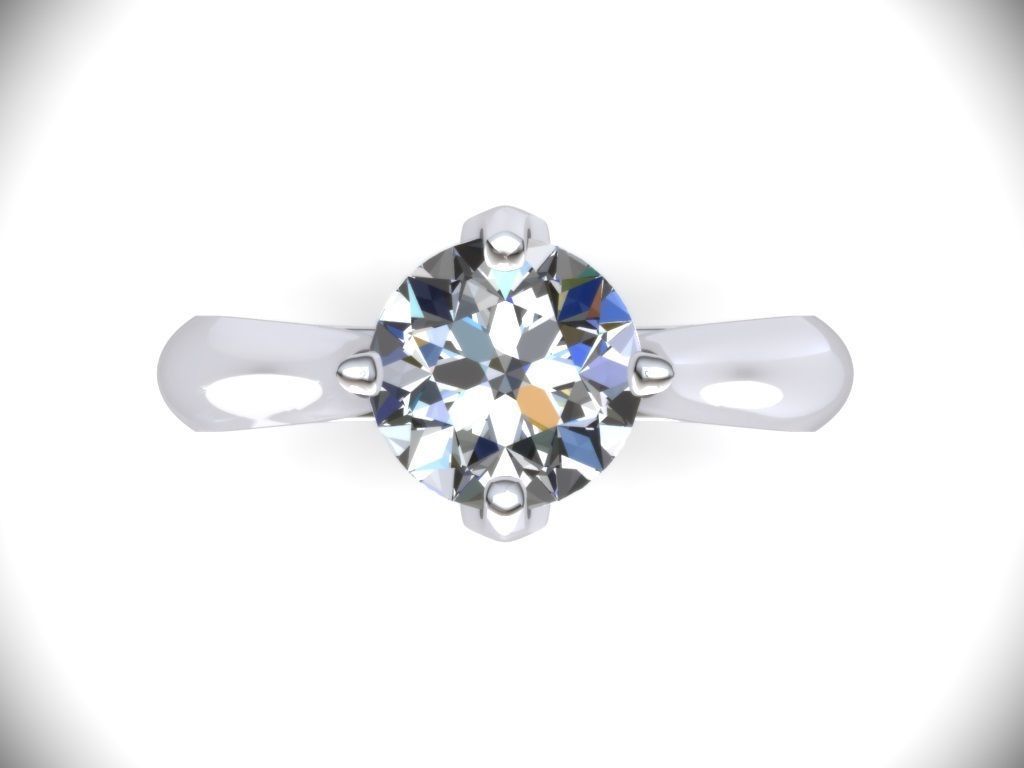 Engagement ring  STL file format ready for 3D Printing - CC48 3D print model_3