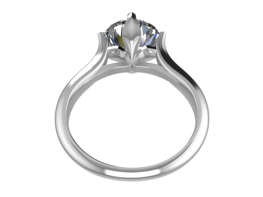 Engagement ring  STL file format ready for 3D Printing - CC48 3D print model_6