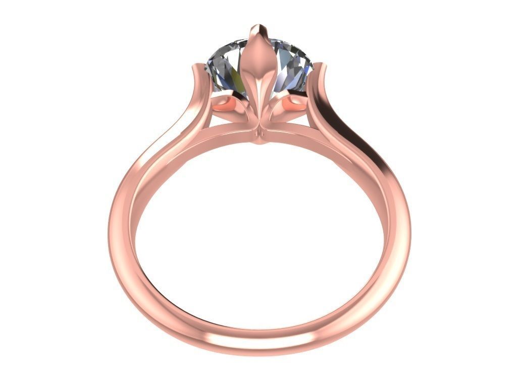 Engagement ring  STL file format ready for 3D Printing - CC48 3D print model_13