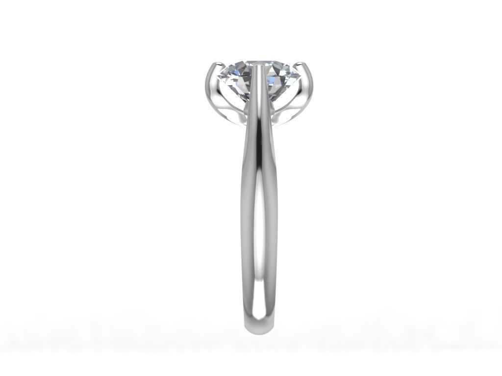 Engagement ring  STL file format ready for 3D Printing - CC48 3D print model_5