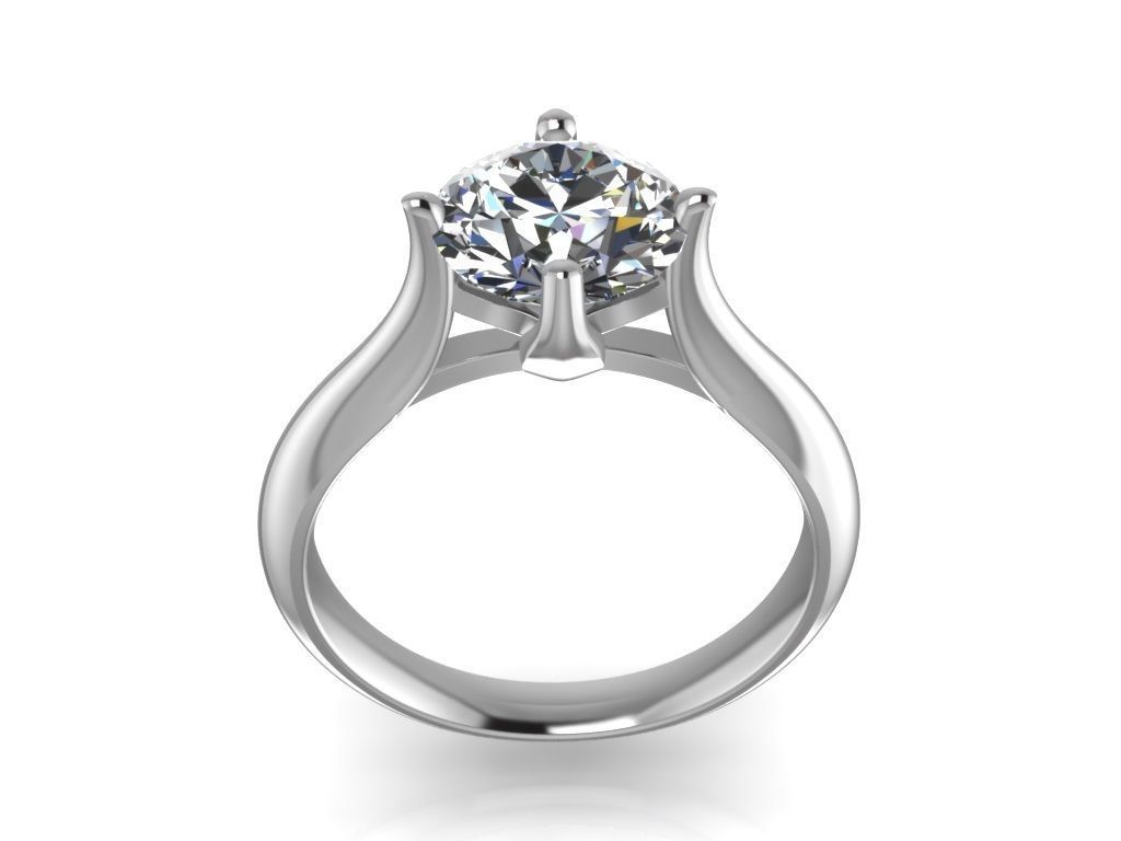 Engagement ring  STL file format ready for 3D Printing - CC48 3D print model_2