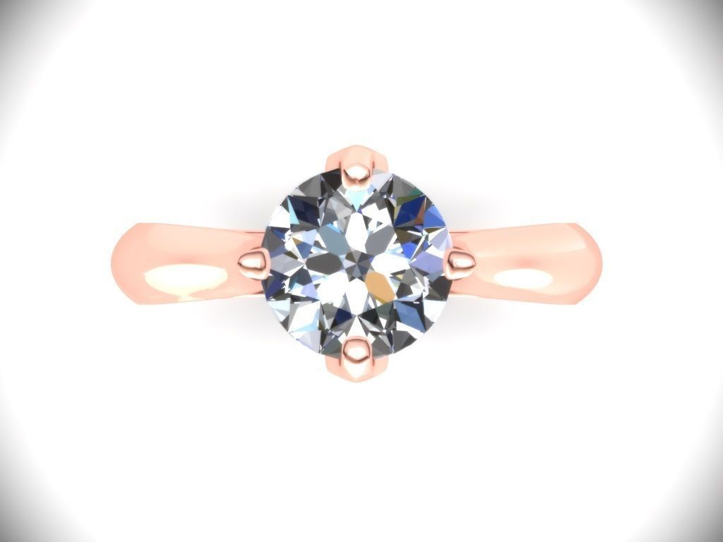 Engagement ring  STL file format ready for 3D Printing - CC48 3D print model_7