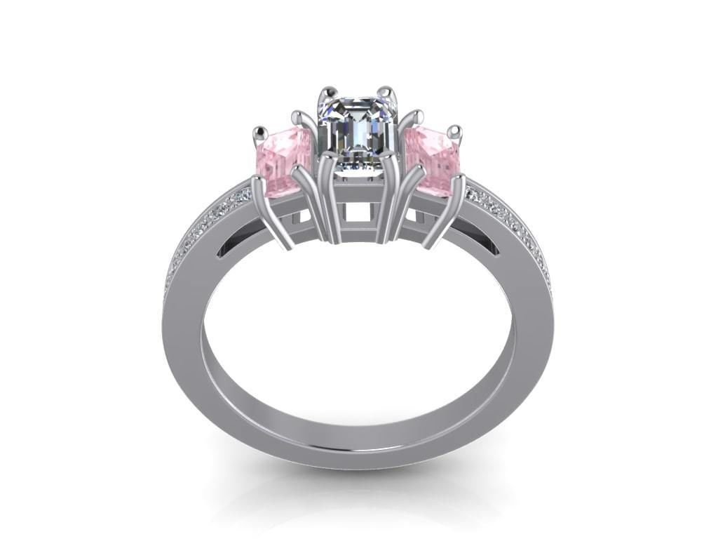 Engagement Ring  STL File Format ready For 3D Printing - CC51 3D print model_10