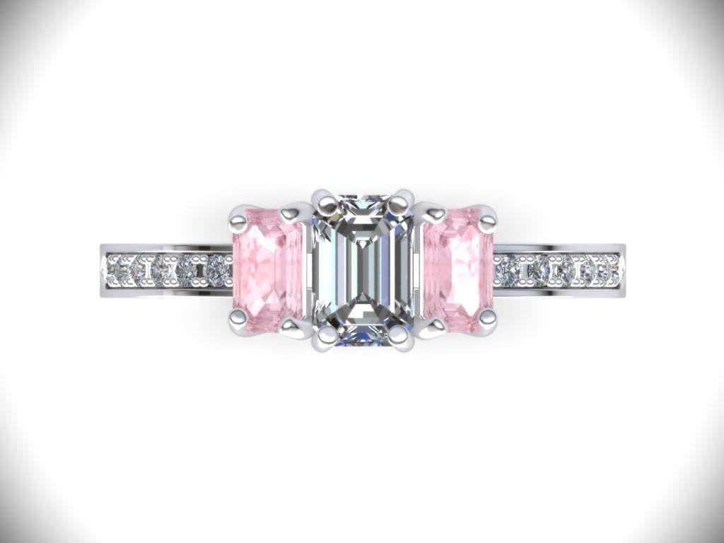 Engagement Ring  STL File Format ready For 3D Printing - CC51 3D print model_7