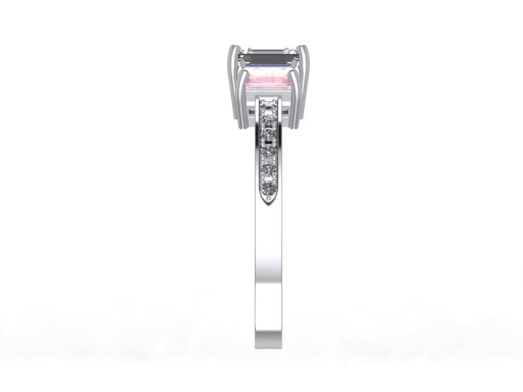 Engagement Ring  STL File Format ready For 3D Printing - CC51 3D print model_9
