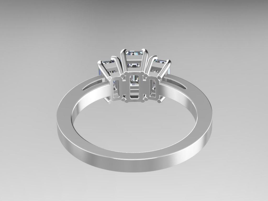 Engagement Ring  STL File Format ready For 3D Printing - CC51 3D print model_6