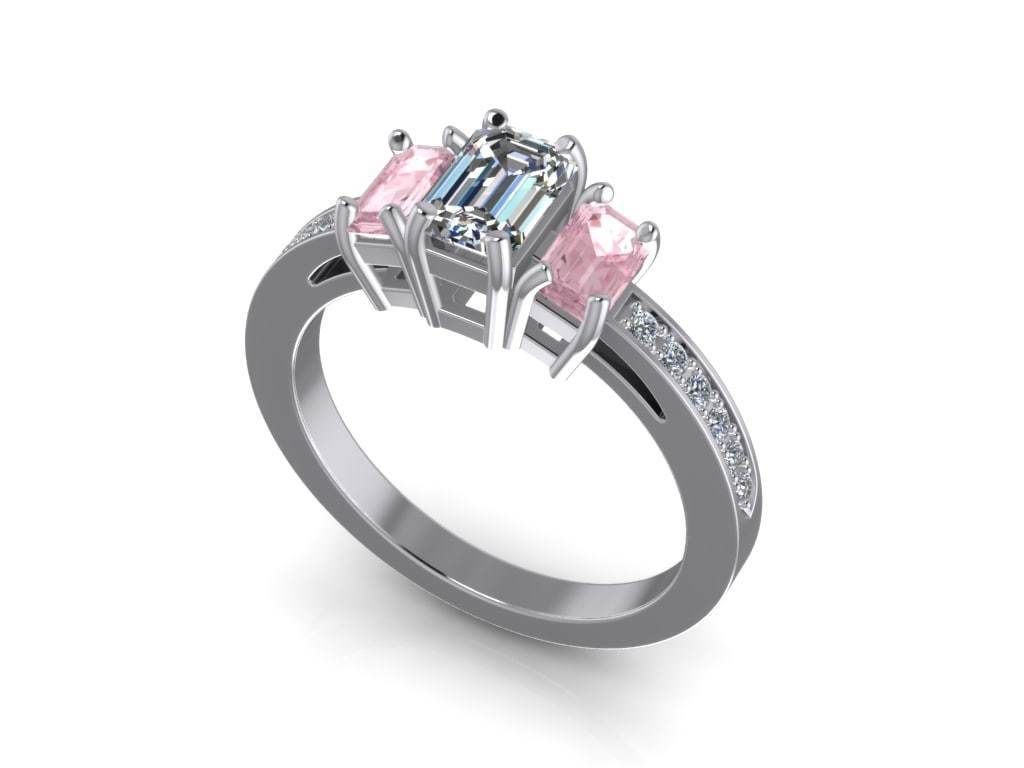 Engagement Ring  STL File Format ready For 3D Printing - CC51 3D print model_11