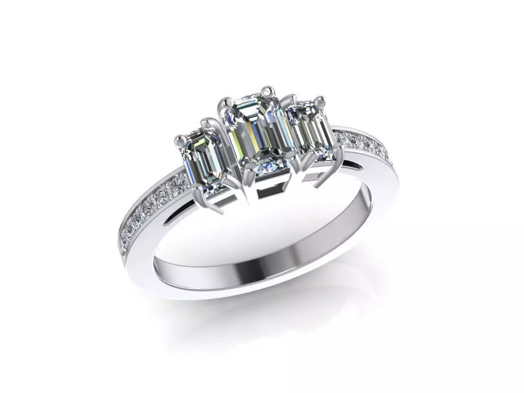 Engagement Ring  STL File Format ready For 3D Printing - CC51 3D print model_0