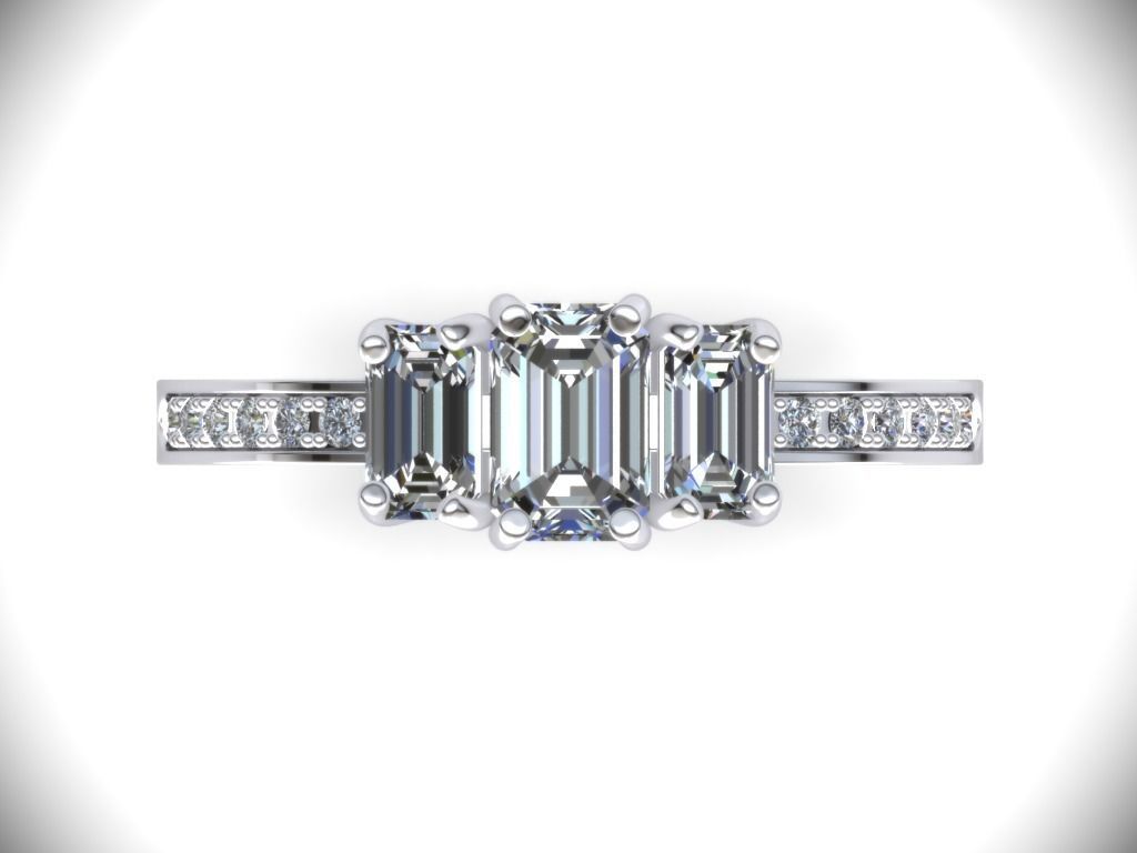 Engagement Ring  STL File Format ready For 3D Printing - CC51 3D print model_1
