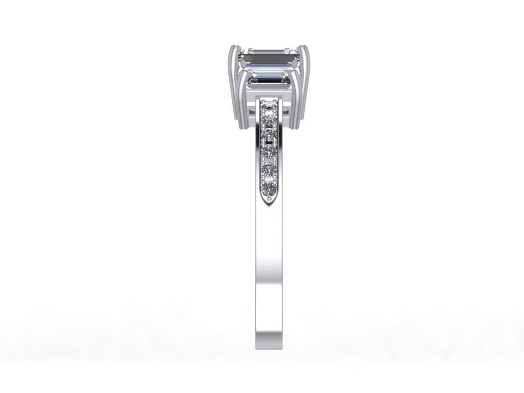 Engagement Ring  STL File Format ready For 3D Printing - CC51 3D print model_4