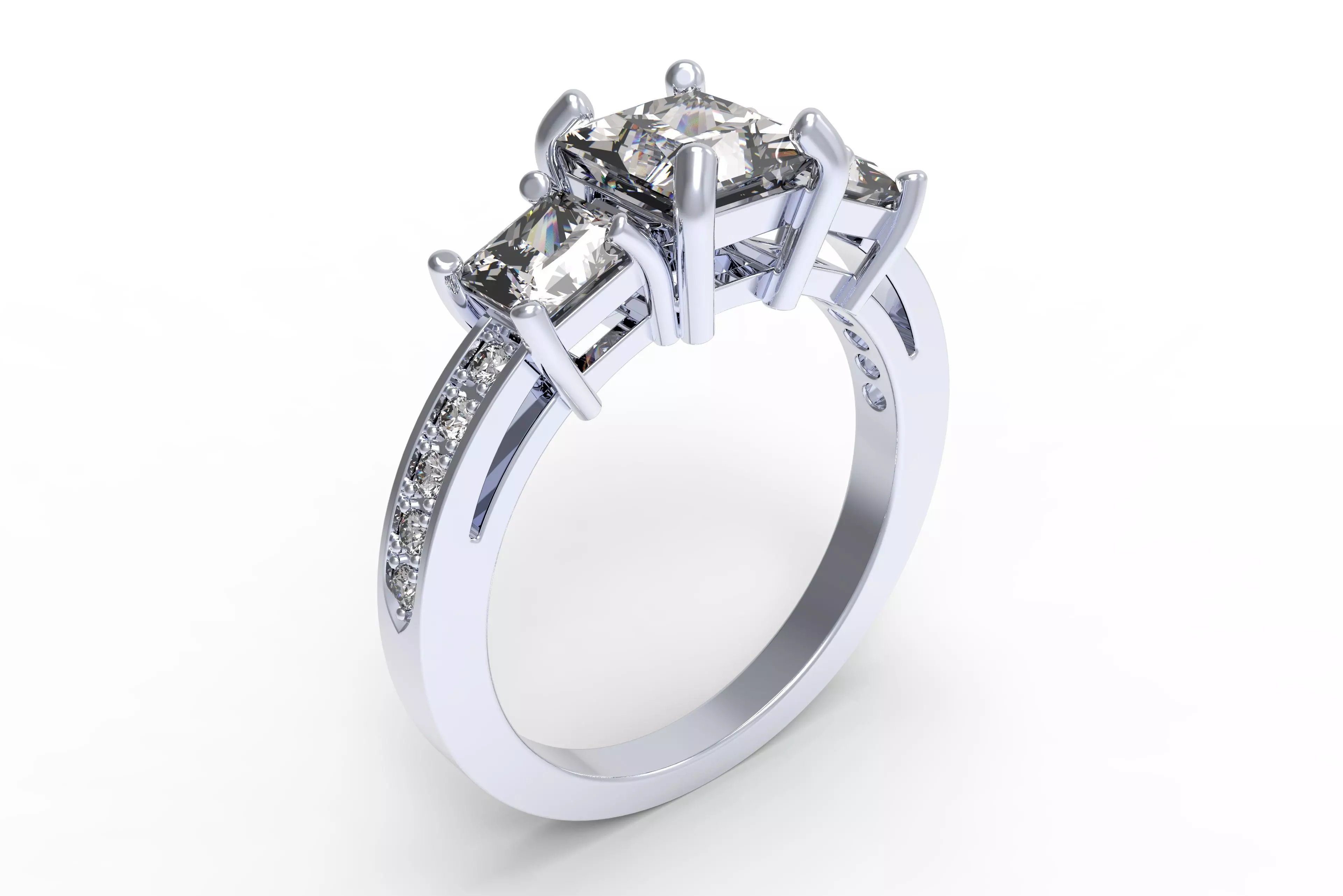 Engagement Ring  STL File Format ready For 3D Printing - CC52 3D print model_0