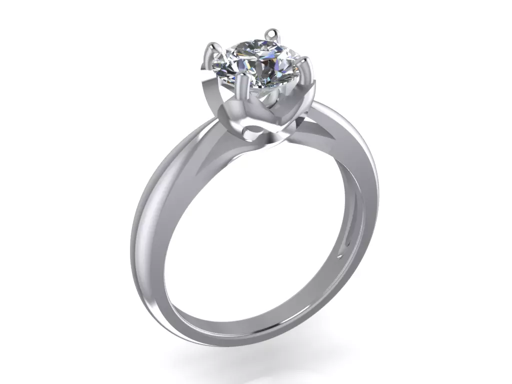 Engagement Ring STL File Format ready For 3D Printing - CC54 3D print model