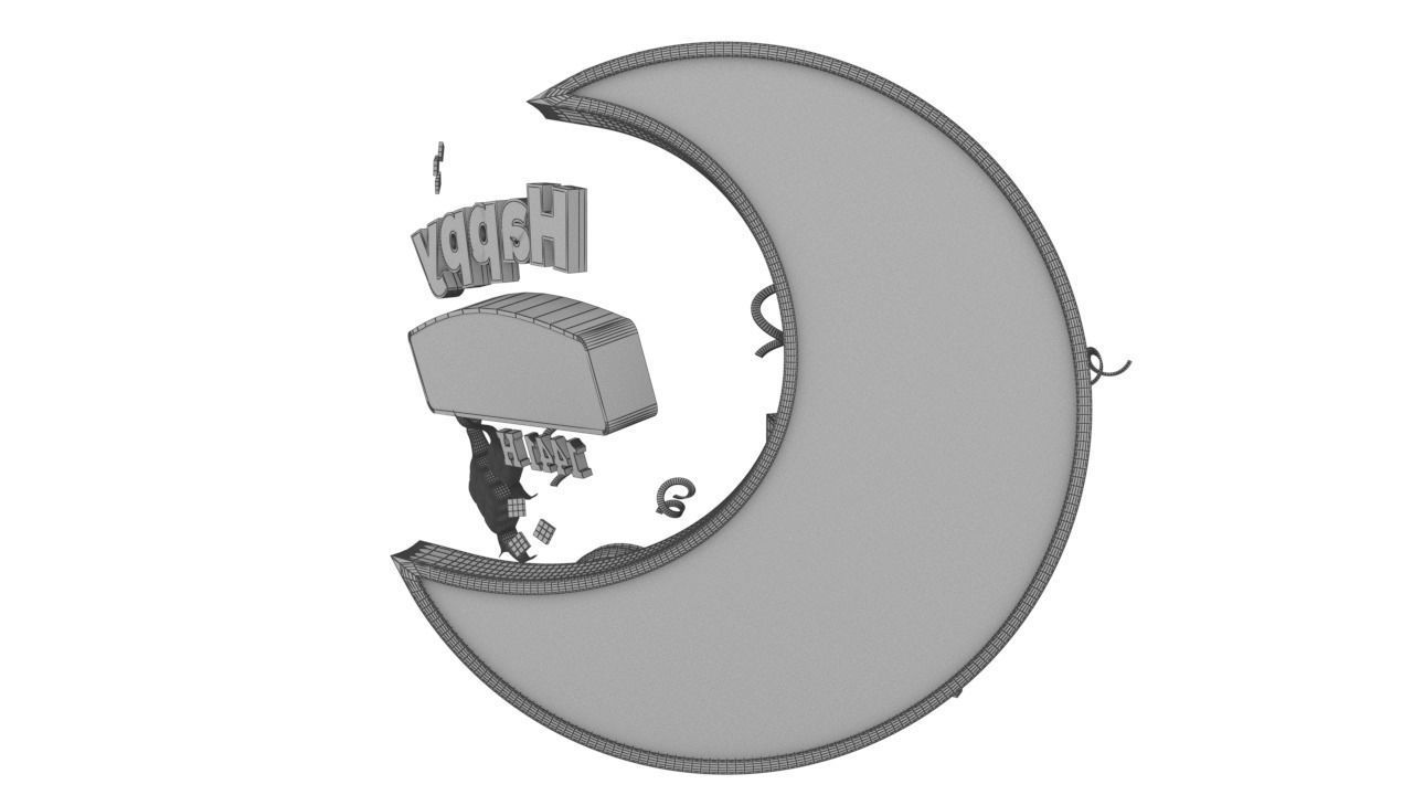 Logo Happy Eid Mubarak 3D model_5