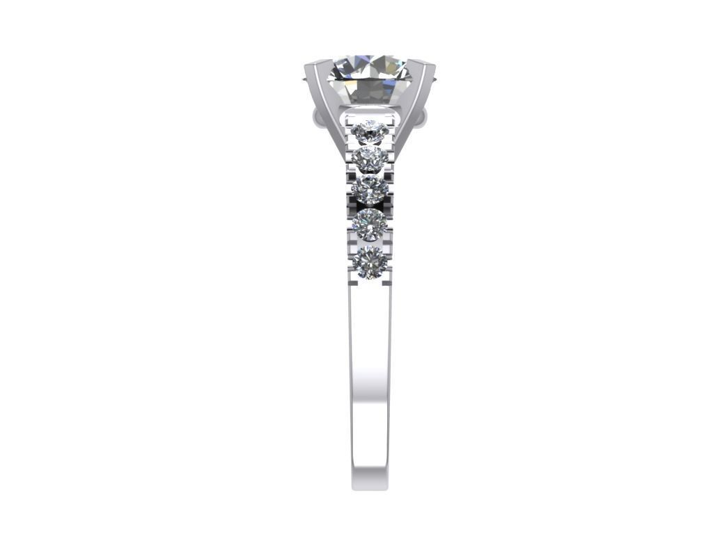 Engagement Ring  STL File Format ready For 3D Printing - CC55 3D print model_4