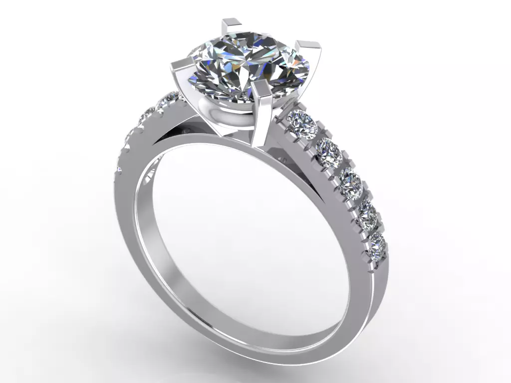 Engagement Ring  STL File Format ready For 3D Printing - CC55 3D print model_0