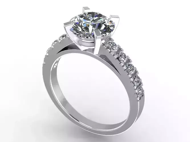 Engagement Ring  STL File Format ready For 3D Printing - CC55 3D print model