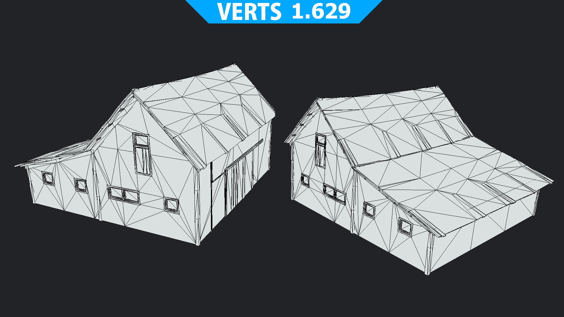 Farm Red Barn Low-poly 3D model_22
