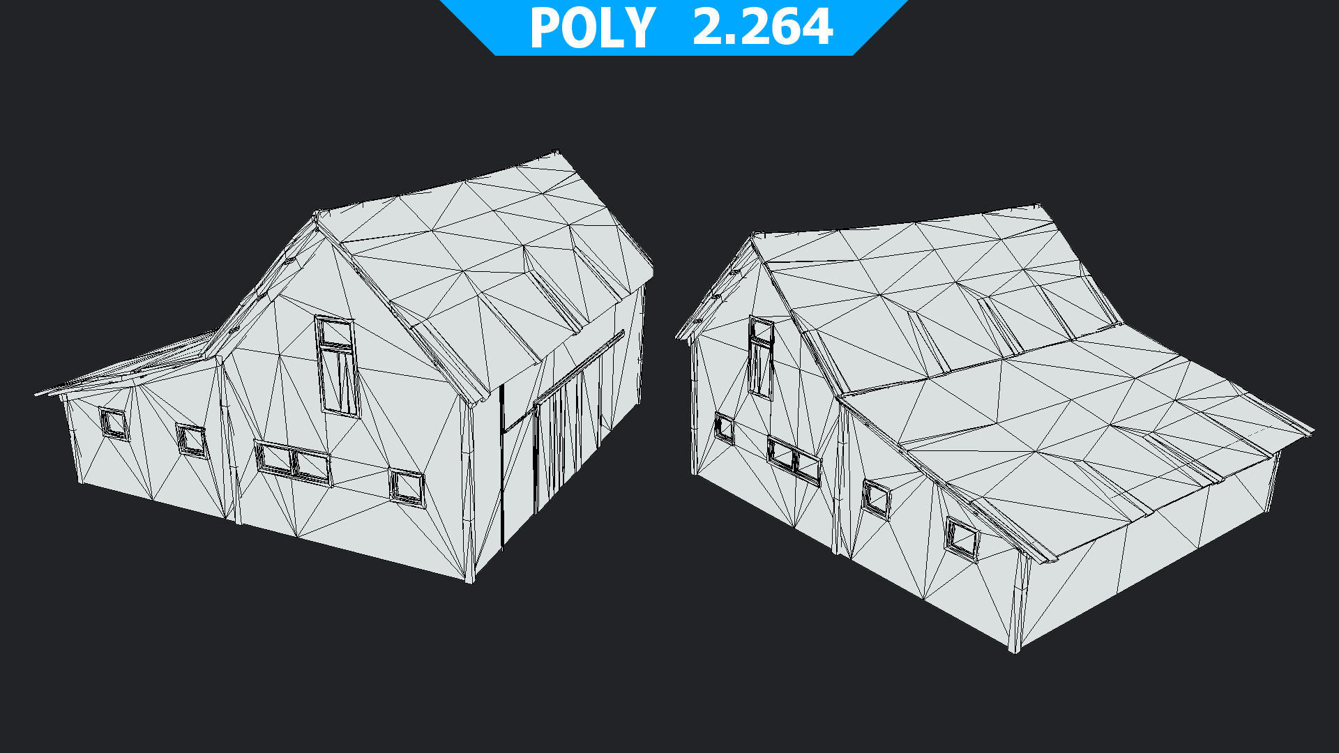 Farm Red Barn Low-poly 3D model_21