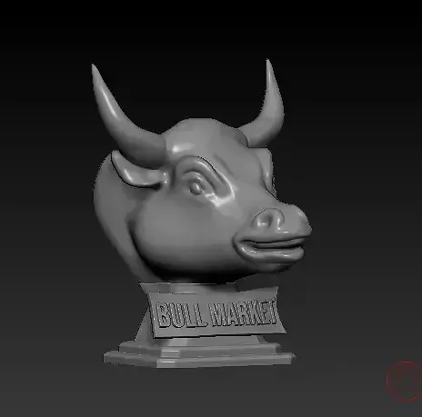 Wall Street Bull Bust 3D print model