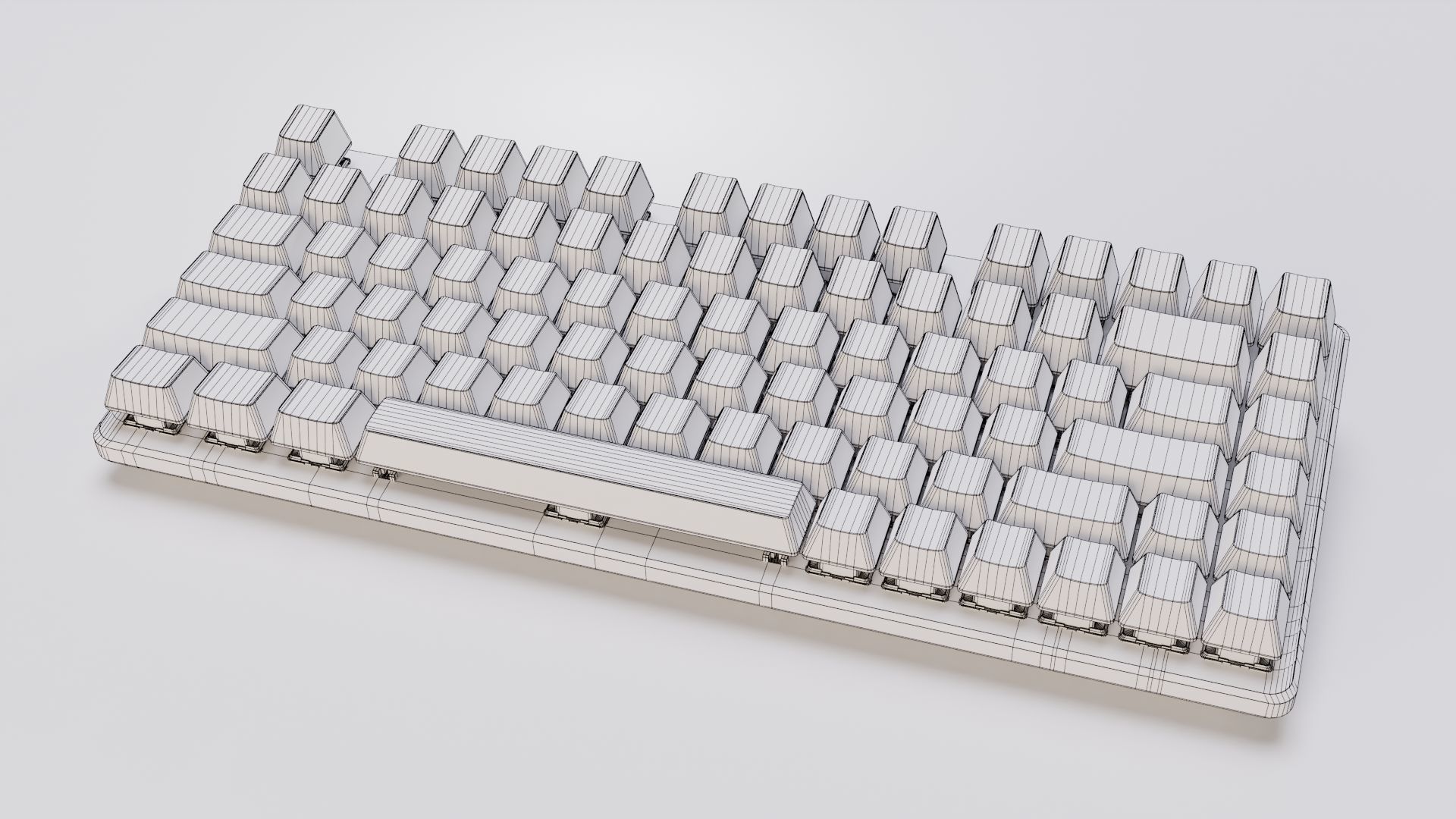 Mechanical Keyboard 82-Key LED 3D model_15