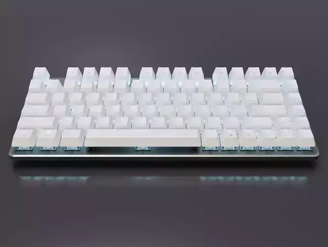 Mechanical Keyboard 82-Key LED 3D model