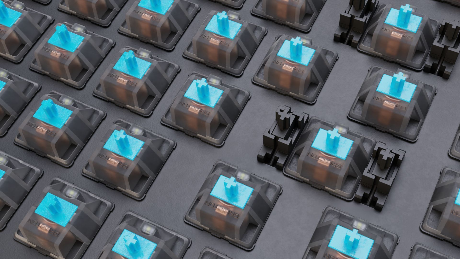 Mechanical Keyboard 82-Key LED 3D model_4