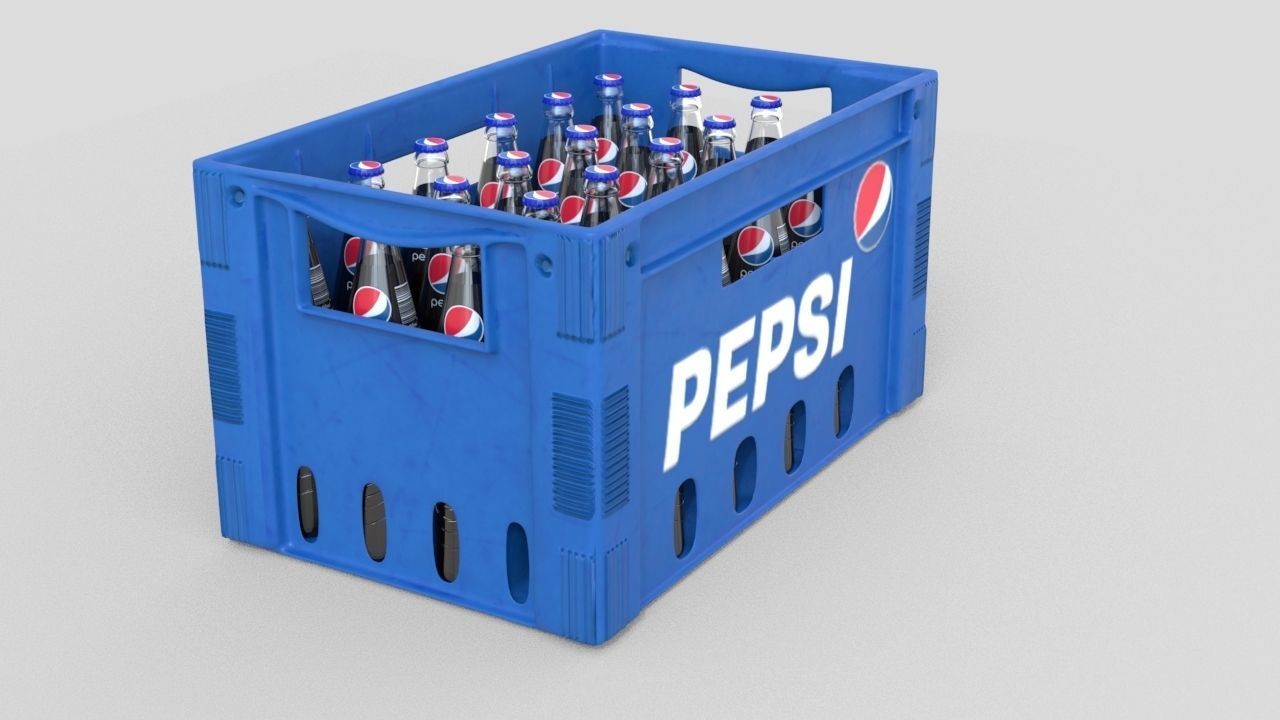 Crate of Soda 3D model_6
