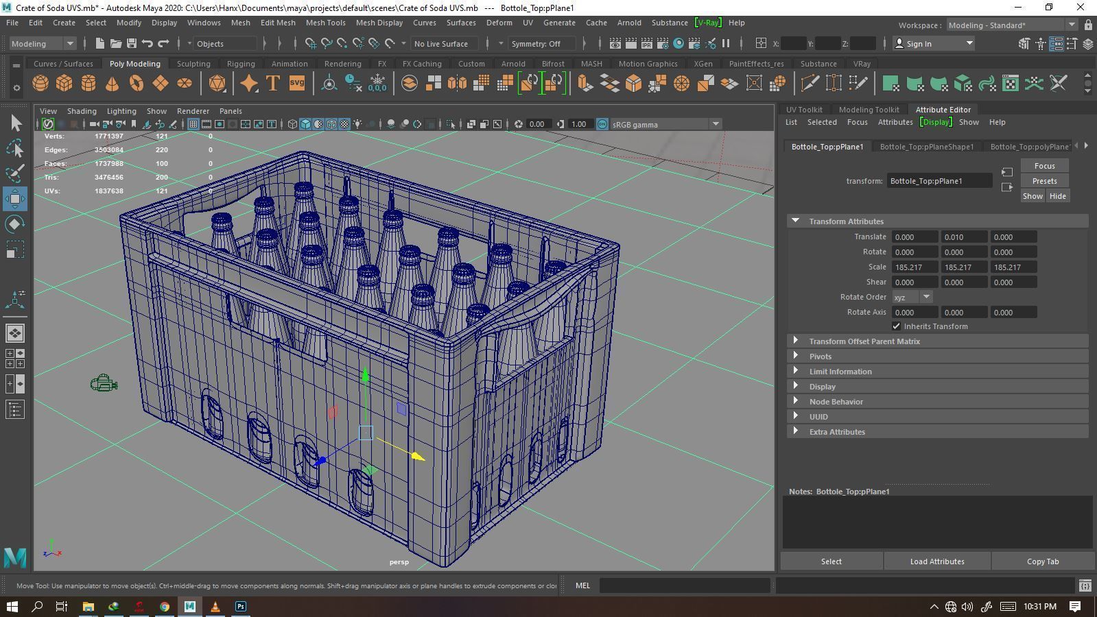 Crate of Soda 3D model_7