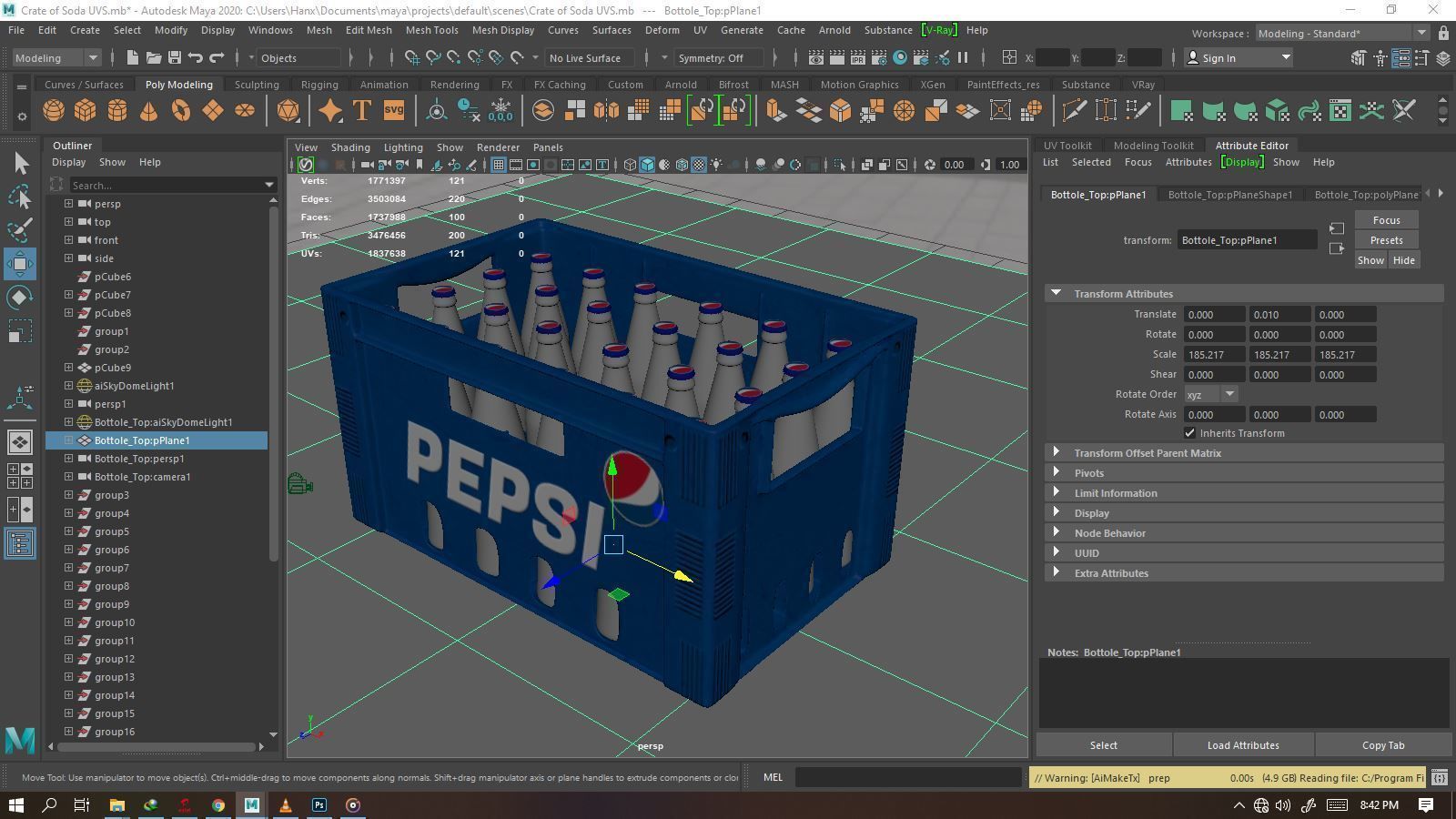 Crate of Soda 3D model_2